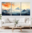 Warm Clouds Abstract Mountain Wall Art, Modern Landscape by MyGreatCanvas | Canvas Wall Art Prints | Photo Prints & Wall Decor