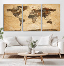 Push Pin World Map Canvas Print – Travel Tracker Wall Art