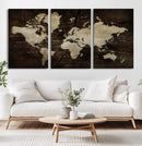 Vibrant Watercolor World Map Wall Art – Stunning Multicolor by MyGreatCanvas | Canvas Wall Art Prints | Photo Prints & Wall Decor
