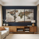World Map Canvas Print – Framed Detailed Map of the World by MyGreatCanvas | Canvas Wall Art Prints | Photo Prints & Wall Decor