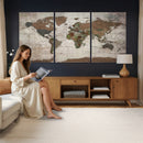 World Map Canvas Print – Framed Detailed Map of the World