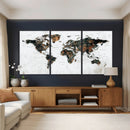 Large World Map Canvas Print – Framed Travel Map Wall Art