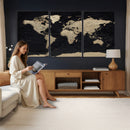 World Map Wall Art Print – Detailed Map of the World Wall