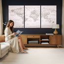 World Map Canvas Print – Detailed Map of the World Wall Art