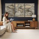 World Map Canvas Print – Detailed Map of the World Wall Art