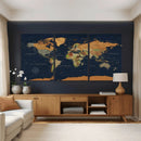 Modern World Map Canvas Print – Framed Detailed Map of the by MyGreatCanvas | Canvas Wall Art Prints | Photo Prints & Wall Decor