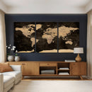 World Map Canvas Print – Detailed Map of the World Wall Art