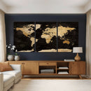 Extra Large World Map Canvas Print – Detailed Map Classic