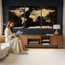 Extra Large World Map Canvas Print – Detailed Map Classic