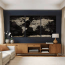 Detailed World Map Wall Art Print - Large Framed World Map