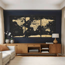 Vintage Blue and Brown World Map Canvas Wall Art – Framed by MyGreatCanvas | Canvas Wall Art Prints | Photo Prints & Wall Decor