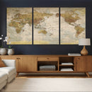 World Map Canvas Print – Detailed Map of the World Wall Art by MyGreatCanvas | Canvas Wall Art Prints | Photo Prints & Wall Decor