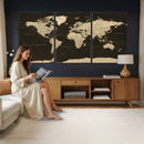 World Map Canvas Print – Framed World Map Wall Art for