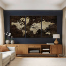 Blue World Map Canvas Wall Art – Framed Modern Travel Map by MyGreatCanvas | Canvas Wall Art Prints | Photo Prints & Wall Decor