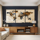 World Map Canvas Print – Framed Travel Map Wall Art for by MyGreatCanvas | Canvas Wall Art Prints | Photo Prints & Wall Decor