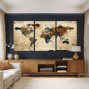 Rustic Watercolor World Map Canvas Wall Art – Framed Travel by MyGreatCanvas | Canvas Wall Art Prints | Photo Prints & Wall Decor