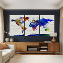 Vintage World Map Canvas Wall Art – Framed Travel Map with by MyGreatCanvas | Canvas Wall Art Prints | Photo Prints & Wall Decor