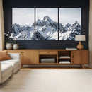 Snowy Mountain Range Canvas Print, Alpine Peaks Landscape by MyGreatCanvas | Canvas Wall Art Prints | Photo Prints & Wall Decor