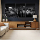 Boston Wall Art Canvas Print, Boston City Downtown Night by MyGreatCanvas | Canvas Wall Art Prints | Photo Prints & Wall Decor
