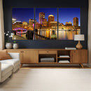 Boston Wall Art Canvas Print, Boston City Downtown Night by MyGreatCanvas | Canvas Wall Art Prints | Photo Prints & Wall Decor