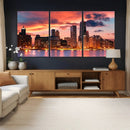 Chicago Wall Art Canvas Print - Chicago City Downtown Night by MyGreatCanvas | Canvas Wall Art Prints | Photo Prints & Wall Decor