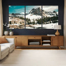 Snowy Mountain Wall Art Canvas Print, Alpine Pine Forest by MyGreatCanvas | Canvas Wall Art Prints | Photo Prints & Wall Decor
