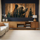 Rustic Bear Wall Art Canvas Print – Woodland Wildlife by MyGreatCanvas | Canvas Wall Art Prints | Photo Prints & Wall Decor