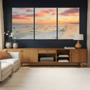 Sunset Beach Wall Art Canvas Print – Soft Coastal by MyGreatCanvas | Canvas Wall Art Prints | Photo Prints & Wall Decor