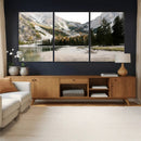 Lake Braies Alpine Landscape Wall Art Canvas Print, by MyGreatCanvas | Canvas Wall Art Prints | Photo Prints & Wall Decor