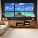 Caribbean Ocean Pier Seascape Wall Art Canvas Print, by MyGreatCanvas | Canvas Wall Art Prints | Photo Prints & Wall Decor