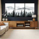 Misty Pine Forest Mountain Landscape Wall Art Canvas Print by MyGreatCanvas | Canvas Wall Art Prints | Photo Prints & Wall Decor