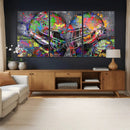 Graffiti Football Helmets Wall Art Canvas Print, Urban by MyGreatCanvas | Canvas Wall Art Prints | Photo Prints & Wall Decor