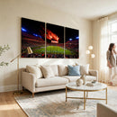Auburn Stadium Wall Art Canvas Print, College Football Night