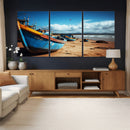Fishing Boats Wall Art Canvas Print, Coastal Boat Beach by MyGreatCanvas | Canvas Wall Art Prints | Photo Prints & Wall Decor