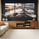 Rocky Coast Ocean Sunset Wall Art Canvas Print, Dramatic by MyGreatCanvas | Canvas Wall Art Prints | Photo Prints & Wall Decor