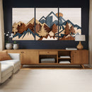 Layered Wooden Mountain Wall Art Canvas Print, Modern Rustic by MyGreatCanvas | Canvas Wall Art Prints | Photo Prints & Wall Decor