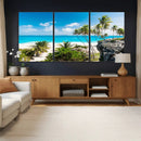 Tropical Beach Wall Art Canvas Print, Palm Tree Ocean by MyGreatCanvas | Canvas Wall Art Prints | Photo Prints & Wall Decor