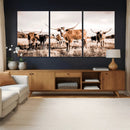 Texas Longhorn Cattle Wall Art Canvas Print, Sepia Western by MyGreatCanvas | Canvas Wall Art Prints | Photo Prints & Wall Decor