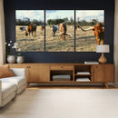 Texas Longhorn Wall Art Canvas Print, Western Ranch Cattle by MyGreatCanvas | Canvas Wall Art Prints | Photo Prints & Wall Decor