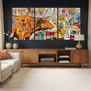 Basquiat Style Bull Graffiti Wall Art Canvas Print, Street by MyGreatCanvas | Canvas Wall Art Prints | Photo Prints & Wall Decor