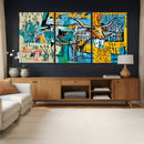 Basquiat Style Bird Bull Graffiti Wall Art Canvas Print, by MyGreatCanvas | Canvas Wall Art Prints | Photo Prints & Wall Decor