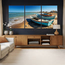 Coastal Fishing Boats Wall Art Canvas Print, Sunset Beach by MyGreatCanvas | Canvas Wall Art Prints | Photo Prints & Wall Decor