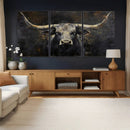 Rustic Longhorn Bull Wall Art Canvas Print – Vintage Western by MyGreatCanvas | Canvas Wall Art Prints | Photo Prints & Wall Decor