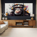 Dj Monkey Wall Art Canvas Print – Colorful Pop Art Banksy by MyGreatCanvas | Canvas Wall Art Prints | Photo Prints & Wall Decor