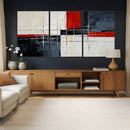 Navy Red Abstract Wall Art Canvas Print, Modern Luxury by MyGreatCanvas | Canvas Wall Art Prints | Photo Prints & Wall Decor