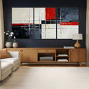 Navy Red Abstract Wall Art Canvas Print, Modern Luxury by MyGreatCanvas | Canvas Wall Art Prints | Photo Prints & Wall Decor