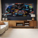 Graffiti American Football Player Street Art Wall Art Canvas by MyGreatCanvas | Canvas Wall Art Prints | Photo Prints & Wall Decor