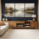 Neutral Abstract River Landscape Wall Art Canvas Print by MyGreatCanvas | Canvas Wall Art Prints | Photo Prints & Wall Decor