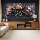 Graffiti American Football Helmet Street Art Wall Art Canvas by MyGreatCanvas | Canvas Wall Art Prints | Photo Prints & Wall Decor