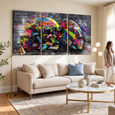 Graffiti American Football Helmet Street Art Wall Art Canvas